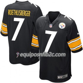 Camiseta Hombre NFL Pittsburgh Steelers Ben Roethlisberger 7 Nike Negro